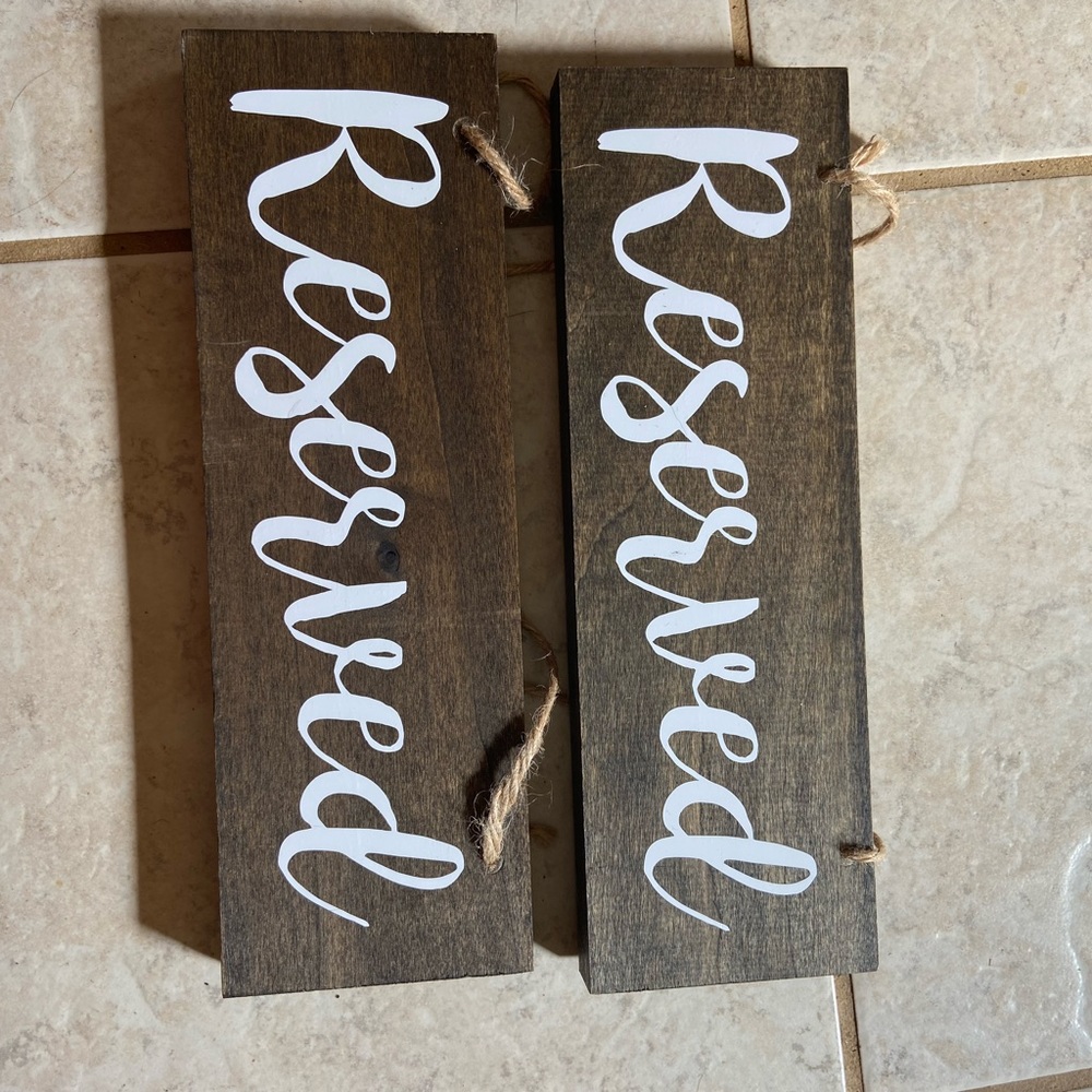 Wedding Reserved Sign